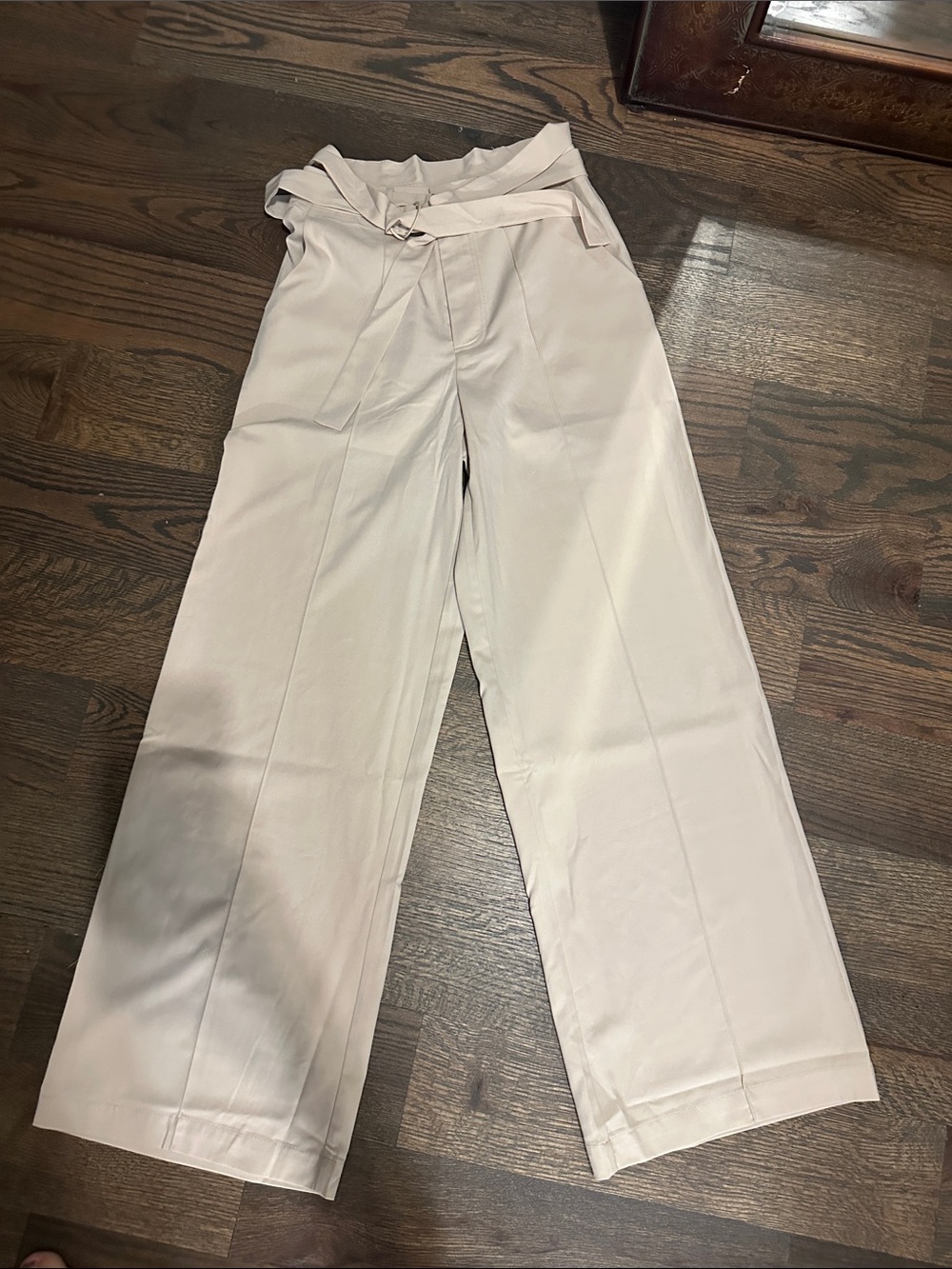 Promesa Soft Cream Wide Leg Trousers with Belt